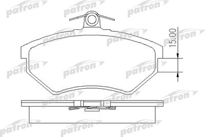 Комплект тормозных колодок, дисковый тормоз PATRON PBP413 для VW CORRADO