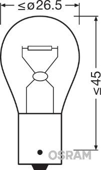 7511 OSRAM Лампа накаливания, фонарь сигнала тормоза