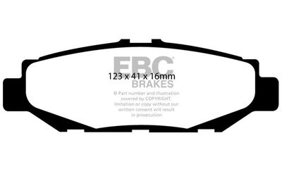 Комплект тормозных колодок, дисковый тормоз EBC Brakes DP848 для LEXUS LS
