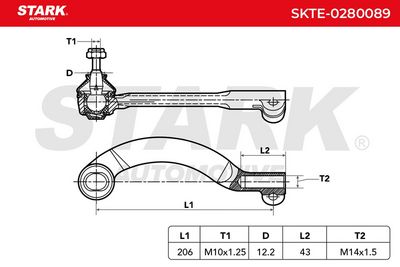накрайник на напречна кормилна щанга STARK SKTE-0280089