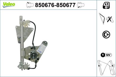 стъклоподемник VALEO 850676