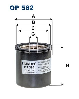 Filtr oleju FILTRON OP 582 produkt