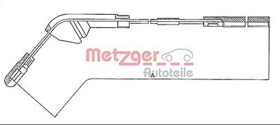 Тросик, cтояночный тормоз METZGER 11.5941 для OPEL VECTRA