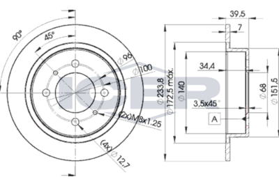 спирачен диск ICER 78BD5803-2