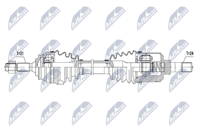 Приводной вал NTY NPW-CT-055 для CITROËN C-ELYSEE