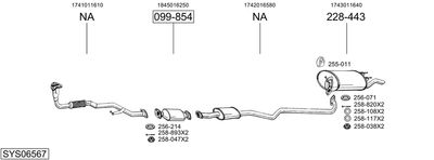 SISTEM DE ESAPAMENT BOSAL SYS06567