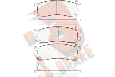 Комплект тормозных колодок, дисковый тормоз R BRAKE RB1382 для MAZDA MPV