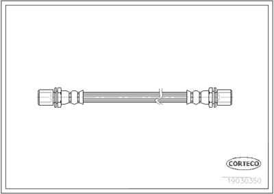 Тормозной шланг CORTECO 19030350 для TOYOTA CRESSIDA