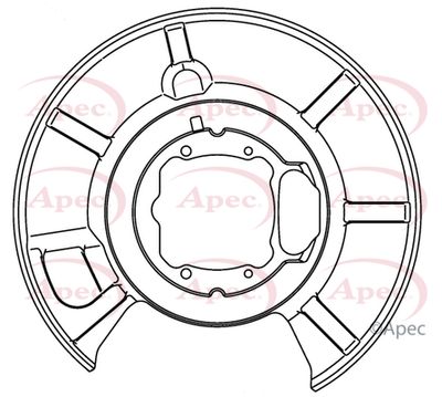 Splash Panel, brake disc APEC ASG1025