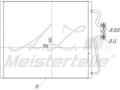 кондензатор, климатизация A.Z. Meisterteile AZMT-45-030-1069