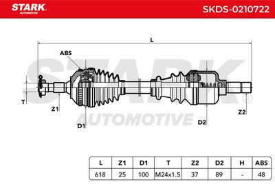 полуоска STARK SKDS-0210722