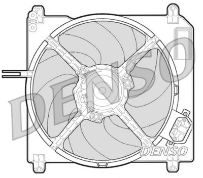Вентилятор, охлаждение двигателя DENSO DER09007 для FIAT BRAVO