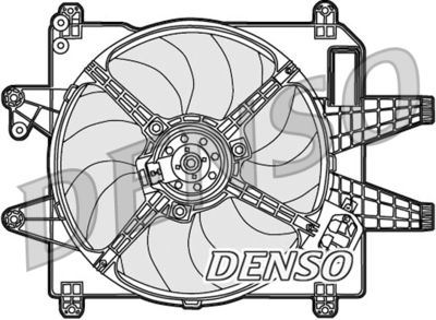 DENSO DER09089 Вентилятор системы охлаждения двигателя  для FIAT MULTIPLA (Фиат Мултипла)
