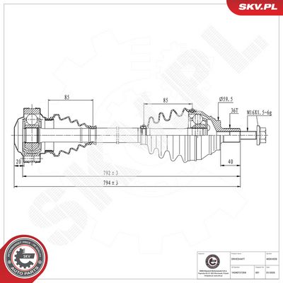 Féltengelyek ESEN SKV 40SKV028