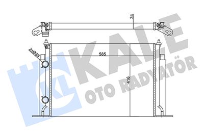 Радиатор, охлаждение двигателя KALE OTO RADYATÖR 356260 для FIAT STILO