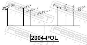 SET ACCESORII SABOTI FRANA PARCARE FEBEST 2304POL 1