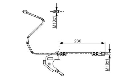 BOSCH 1 987 481 162 Тормозной шланг для OPEL ASTRA H универсал (A04)