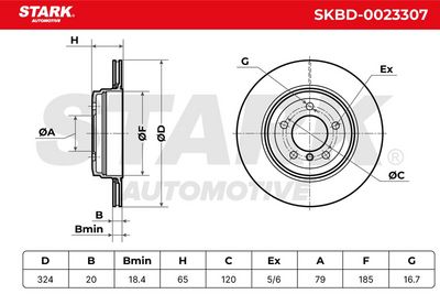 спирачен диск STARK SKBD-0023307