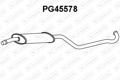 VENEPORTE PG45578 Глушитель выхлопных газов  для PEUGEOT 206 Наклонная задняя часть (2A/C) 1.6 16V