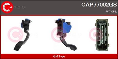 SET PEDALE CONDUCERE CASCO CAP77002GS