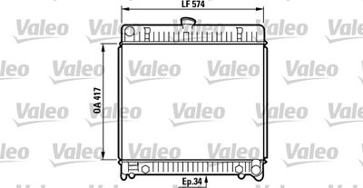 Радиатор, охлаждение двигателя VALEO 819217 для MERCEDES-BENZ 123