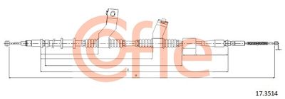 Тросик, cтояночный тормоз COFLE 92.17.3514 для CHEVROLET SPARK