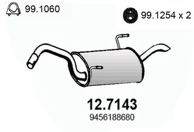 ASSO 12.7143 Глушитель выхлопных газов  для LANCIA ZETA (Лансиа Зета)
