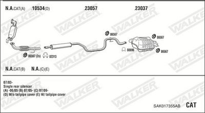 SISTEM DE ESAPAMENT WALKER SAK017355AB