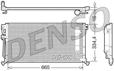 Конденсатор, кондиционер DENSO DCN45003 для MITSUBISHI LANCER