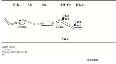 SISTEM DE ESAPAMENT WALKER MB83003A