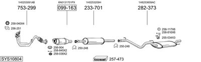 Výfukový systém BOSAL SYS10804