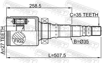 Joint Kit, drive shaft 2111-KUGIIRH