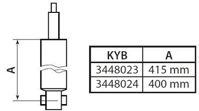 Амортизатор KYB 3448023 для VW T-ROC