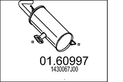 MTS 01.60997 Глушитель выхлопных газов  для SUZUKI GRAND VITARA (Сузуки Гранд витара)