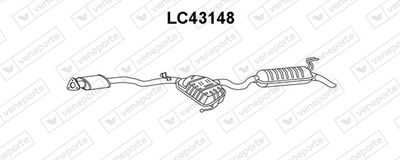 Глушитель выхлопных газов конечный VENEPORTE LC43148 для LANCIA DELTA