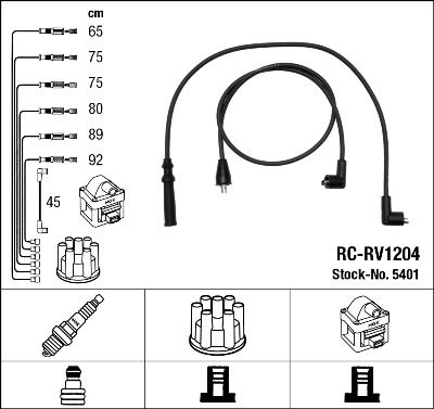Комплект проводов зажигания NGK 5401 для NISSAN DATSUN