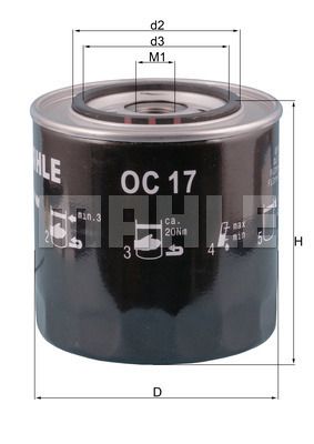 Масляный фильтр KNECHT OC 17 для ALFA ROMEO 1750-2000