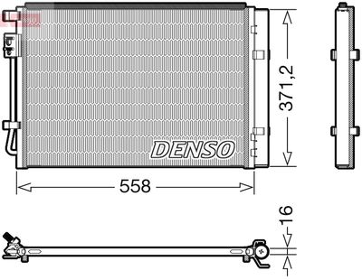 Конденсатор, кондиционер DENSO DCN41015 для HYUNDAI i20