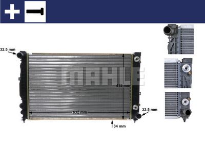 Радиатор, охлаждение двигателя MAHLE CR 648 000S для AUDI ALLROAD