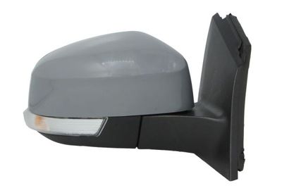 Zijspiegel Rechts (elektrisch, asferisch, met verwarming, assistent rijstrookverandering, under-coated, elektrisch opklapbaar, met indicator, met temperatuursensor) past: FORD FOCUS III 07.10-02.20