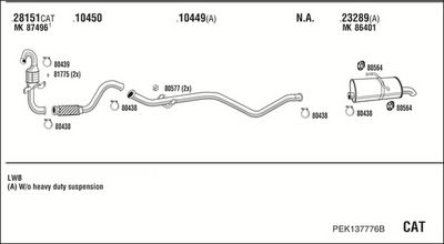 SISTEM DE ESAPAMENT WALKER PEK137776B