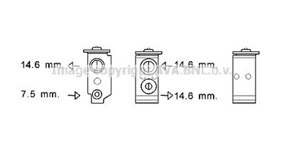 Расширительный клапан, кондиционер AVA QUALITY COOLING HY1363 для HYUNDAI GENESIS