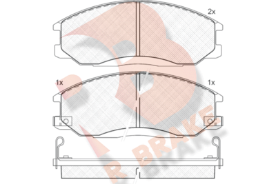 R BRAKE RB1372 Тормозные колодки и сигнализаторы  для SSANGYONG  (Сан-янг Kрон)