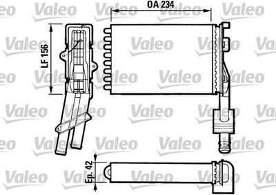 Теплообменник, отопление салона VALEO 883971 для RENAULT 21