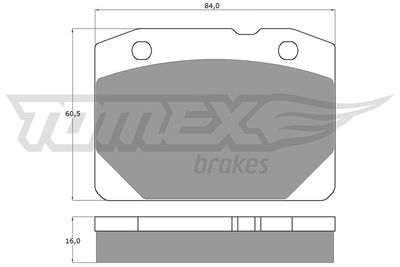 Комплект тормозных колодок, дисковый тормоз TOMEX Brakes TX 10-31 для LADA 1200-1600