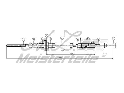 въжен механизъм, задействане на съединителя A.Z. Meisterteile AZMT-47-010-1254