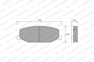 Комплект тормозных колодок, дисковый тормоз WEEN 151-2387 для SUZUKI SJ413
