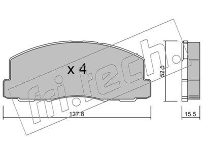 Комплект тормозных колодок, дисковый тормоз fri.tech. 116.0 для MITSUBISHI CORDIA