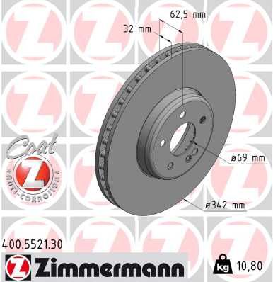 Тормозной диск ZIMMERMANN 400.5521.30 для MERCEDES-BENZ GLC