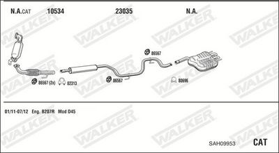 Изпускателна система WALKER SAH09953